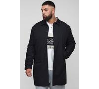 Plus Quilted Padded Longline Regular Fit Mac Jacket In Black homme - noir - 5XL, noir