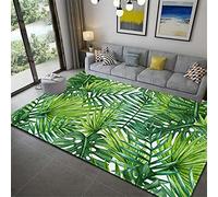 PLUS RELaXing Tapis Chambre Salon Tropical Plante Cactus Fleurs Feuille AntidéRapant Flanelle Lavable Grand IntéRieur Extérieur Moderne DéCoration D'IntéRieur Tapis de Sol (Couleur 1,80×160 cm)