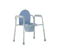 PLUS SANTÉ - Chaise garde-robe QUIÉTUDE | seau amovible avec couvercle, hauteur réglable 43-58 cm, cadre en acier époxy, stable & hygiénique, prête à l’emploi | 45×54 cm | 5,5 kg | 100 kg