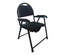 PLUS SANTE - Chaise percée Galant Pliable | Accoudoirs rembourrés, Seau Amovible 5 L, Structure Acier, Assise 43×42 cm, Hauteur 42 cm | 59×53×93 cm | 100 kg