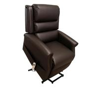PLUS SANTE - Fauteuil releveur électrique Oslo | 1-2 Moteurs indépendants Dossier & Repose-Jambes, Fonction Relaxation, Mousse Haute densité | 90×94×110 cm | 48 kg (Chocolat/Tissu, 1 Moteur)