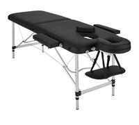 PLUS SANTE Table de Massage Pliante en Aluminium AVA Noir, Ivoire, Gris, Bleu, Rose, 60 ou 70cm, 2 Plans légère avec Sac de Transport et Accessoires (Noir, Largeur 60 cm)