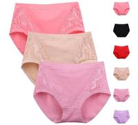 Plus Size High Waist Leak Proof Cotton Panties Comfort Butt-Lifting Shaping Proof Tummy Control Panties Women(3 colors - C,XXX-Large)