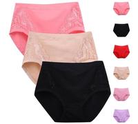 Plus Size High Waist Leak Proof Cotton Panties Comfort Butt-Lifting Shaping Proof Tummy Control Panties Women(3 colors - B,XXXXX-Large)