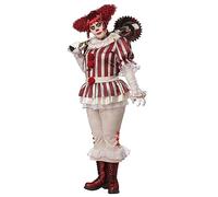 Plus Size Sadistic Clown Fancy Dress Costume for Women 1X