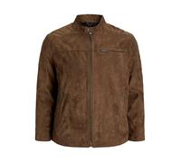 Plus Size Veste De Motard En Simili-cuir | Regular Fit, Uni, Manches longues, Longueur regular, Outdoor, Température maximale 30°C programme doux