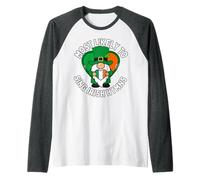 Plus susceptible de Chanter Un hymne Irlandais Shamrock Saint Patrick Manche Raglan