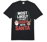 Plus susceptible de Devenir Impertinent avec Le Père Noël Amusant Assorti à Noël Comfort Colors Adult Heavyweight T-Shirt