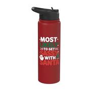 Plus susceptible de devenir impertinent avec le Père Noël assorti à Noël Stainless Steel Insulated Water Bottle