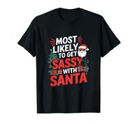 Plus susceptible de Devenir Impertinent avec Le Père Noël T-Shirt Graphique avec Valeur