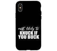 Plus susceptible de se coincer si Vous êtes bourré. Thanksgiving et Noël. Coque pour iPhone X/XS