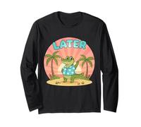 Plus Tard Gator Sunshine and Summer Vibes Dernier Jour d'école Manche Longue