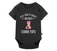 Plus Tard Je Serais Motarde Comme Papa Body Manches Courtes Bébé Bio