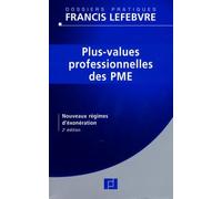 Plus-values professionnelles des PME: Nouveaux régimes d'exonération