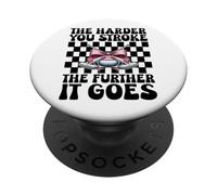 Plus Vous caressez Fort, Plus ça Devient Curling Stone Girl PopSockets PopGrip Adhésif