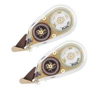 PLUS WH-812Y 51-641 Ruban correcteur, Whitepatch Cream Tape, 0,1 pouce (2,5 mm), 2 x 1,25 pouces (2,5 mm)