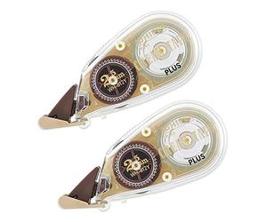 PLUS WH-812Y 51-641 Ruban correcteur, Whitepatch Cream Tape, 0,1 pouce (2,5 mm), 2 x 1,25 pouces (2,5 mm)