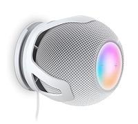 PlusAcc Support Compatible avec Homepod Mini - Stand Convient à Différents Types de Murs, Gestion des Câbles Intégrée et Conception Peu Encombrante (Blanc)