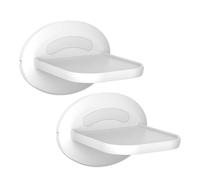 PlusAcc Support Mural pour Show 8 (dernière génération 2025), Show 11 et Nest WiFi - Solution Gain de Place pour Tous Les Haut-parleurs jusqu'à 7 kg (Blanc, Lot de 2)