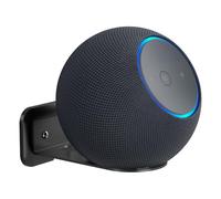 PlusAcc Support mural pour studio - Étagère peu encombrante compatible avec Sonos Era 100 & ECH0 4ème génération - Support en métal avec support de gestion des câbles (noir, 1 pièce)