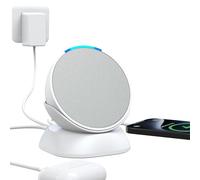 PlusAcc Support pour Pop & Smartphones - Support de charge avec ports de charge USB C et USB A - Compatible avec Pop/iPhone/Samsung (blanc)