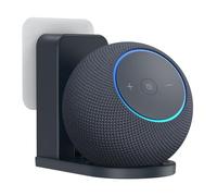 PlusAcc Support Prise pour Dot Max & Google Home Mini, Graphite | Support Enfichable pour Enceinte Intelligente avec Gestion Intégrée des Câbles, Fixation Murale sans Perçage, Gain de Place