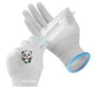 Plusawa 2 Paires Gants Anti-Coupure pour Enfants Respirant Flexible et Confortable pour Bricolage et Jardinage - Taille S Gris