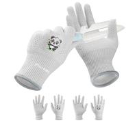 Plusawa Gants résistants aux coupures pour enfants, protection contre les coupures de grande flexibilité, confort, respirabilité - idéal pour le bricolage, le jardinage, pack de 2 (Gris, XS)