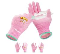 Plusawa Gants résistants aux coupures pour enfants, protection contre les coupures de classe D, grande flexibilité, confort, respirabilité - idéal pour le bricolage, le jardinage, pack de 2 (Rose, S)