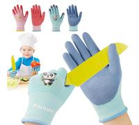 Plusawa Lot de 2 paires de gants pour enfants, résistants aux coupures, adaptés pour le cyclisme en plein air, le jardinage, les travaux manuels, etc. Gris (S)