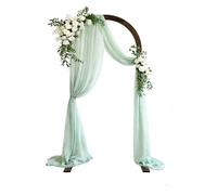 PlusFive Arche de mariage de 2,1 m, support d'arche de mariage incurvé en bois, grande arche de mariage, cadre en bois pour demande en mariage, anniversaire, Saint-Valentin, extérieur et intérieur