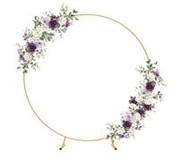 PlusFive Kit d'arche de Ballons Ronde en métal de 2,1 m, Support d'arche de Ballons doré : Plantes grimpantes de Jardin - Décoration de Fond - pour Mariage, Anniversaire, fête