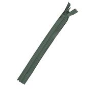 Plush Addict Fermeture éclair invisible 23 cm Vert pâle Fermeture éclair dissimulée pour couture et jupes Fermeture éclair à extrémité fermée