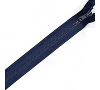 Plush Addict Fermetures éclair en plastique épais robuste à extrémité ouverte pour couture, artisanat, vêtements et accessoires - Bleu marine - 25 cm