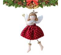 Plush Angel Girl Christmas Ornament - Pearl Headband Doll Pendant | Hanging Decoration | Christmas Tree, Window Sill, Bedroom, Garden, Balcony, Farmhouse, and Winter Holiday Keepsake