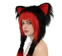 Plush Animal Hat - Winter Faux Cat Ear Costume Accessory | Velvet Cosplay Party Headwear, Cute Design for Adults, Women, Children, Kids Friends, Indoor and Outdoor Celebration