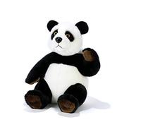 Plush & Bao 8029956159480 Peluche Panda Assis 35 cm Animaux du Bois, forêt et Savane, Multicolore