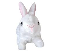 Plush Bunny Figure - Interactive Rabbit Pet for Children | Cute Stuffed Toy with Electronic Design, Wiggling Ear Helper, Practical Family Supply, Functional Daily Entertainment Aid for Home Use