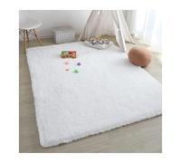 Plush Carpet Living Room Sofa Coffee Table Rug Fluffy Soft Blankets Area Rugs Children's Room Non-Slip Mat Home Decor pour Le Salon(White,50x80cm)