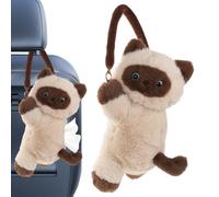 Plush Cat Car Tissue Holder, Cute Backseat Paper Dispenser