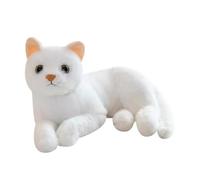 Plush Cat Stuffed Toy - 12 inch Soft Realistic Kitten Pillow Doll | Cute Animal Throw Cushion Comfort Plush Decor Car Nursery Gift for Kids, Teens, Adults, Party Use