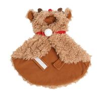 Plush Christmas Deer Costume for Dogs - Stylish Cat Elk Cloak for Festive Occasions | Multifunctional Winter Warm Cape for Dogs | Ideal Reindeer Costume for Christmas and New Year Celebrations