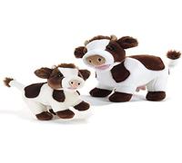 Plush & Company Peluche Regina Vache Pie Rouge Peluches Jouet, Cadeau Original pour Enfants, Anniversaire Fille Garçon, Longueur 23 cm