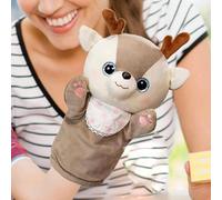 Plush Deer Hand Puppet - Animal Character Toy, Creative Storytelling Educational Figure, Soft Interactive Playtime Accessory | Children Plush Deer Puppet for Classroom Home Pretend Play