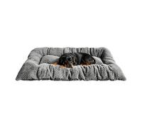 Plush Dog Bed , Soft Rectangular Sleeping Pad with Pillow and Raised Edges