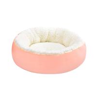 Plush Dog Kennel - Pet Bed, Cushion, Washable Aanti Slip Round Sleeping Nest | Multifunctional Warm Comfortable Yellow Calming Kennel Pad for Autumn Winter Resting Dogs and Cats