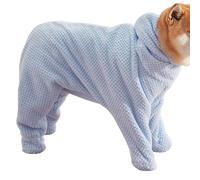 Plush Dog Towel Bathrobe, Quick-Drying Full Wrap Dog Robe, Pet Cape Absorbent Cozy Fabric, Comfortable and Easy to Use Dressing Gown for Small Or Medium Animals, Blue