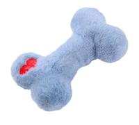 Plush Dog Toy - Puppy Bone Shape Vocal Chew Toy, Soft Squeaky Teething