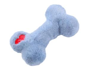 Plush Dog Toy - Puppy Bone Shape Vocal Chew Toy, Soft Squeaky Teething Pillow, Pet Sound Maker | Interactive Training Device, Indoor Daily Biting tooth Hygiene Teeth Cleaning Companion Entertainment