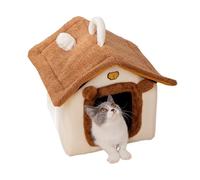 Plush Enclosed with Handle | Indoor Cat Cave for Winter | for Small to Large Breeds Living Room, Bedroom, Garage, Windowsill, Balcony, Playing, Resting
